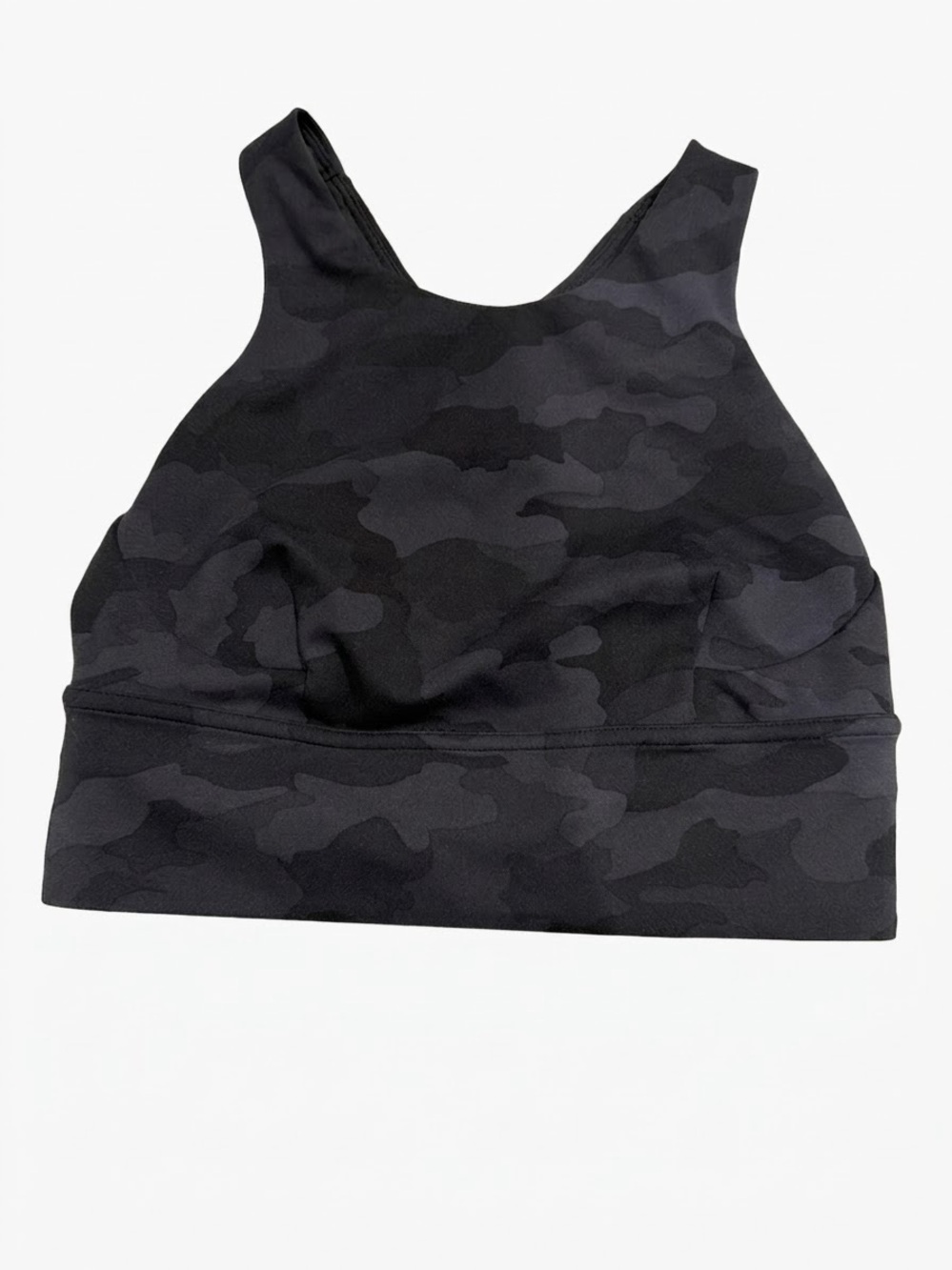 Lululemon Wunder Train Longline Bra Medium Support Black Camo
